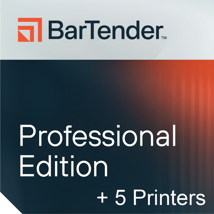 BarTender Professional - Application + 5 Printers Annual Subscription
