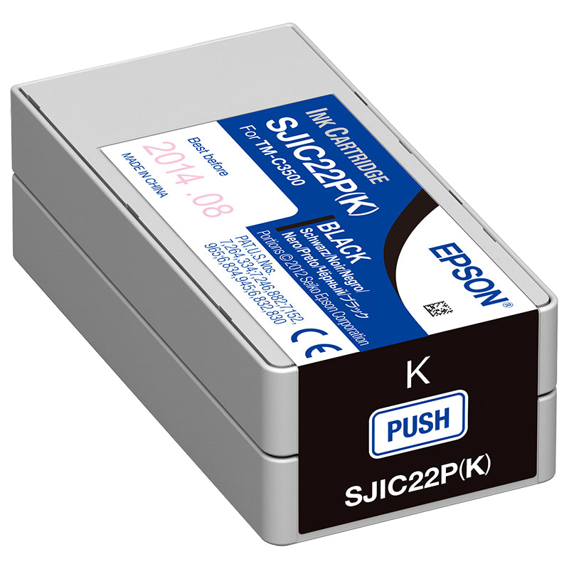 Epson C3500 Black Ink Cartridge SJIC22P(K) - — Infinity Label Group